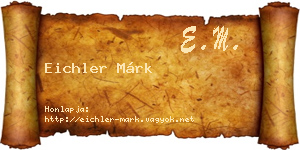 Eichler Márk névjegykártya